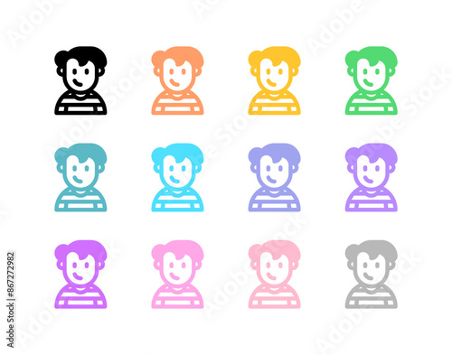 Editable college student avatar vector icon. User, profile, identity, persona. Part of a big icon set family. Perfect for web and app interfaces, presentations, infographics, etc