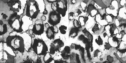 Leopard Spots Hand Drawn. Metal Leo. Grey Leopard