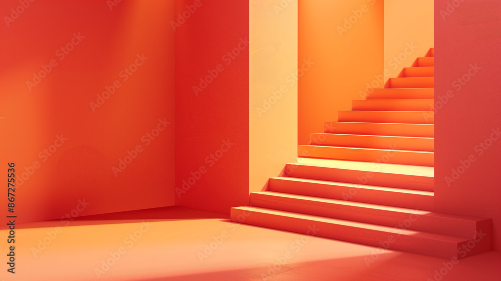 Fototapeta premium 3D rendering geometry e-commerce product booth 