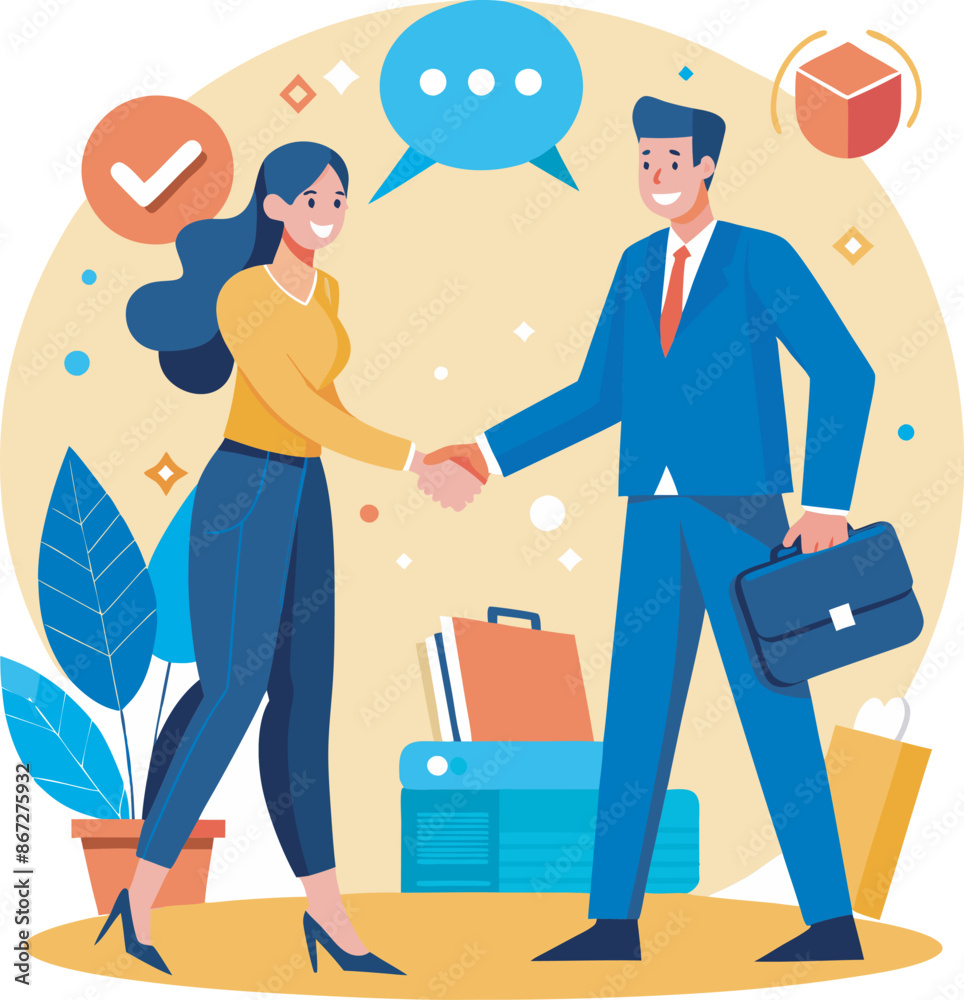 Obraz premium hiring employee vector illustration