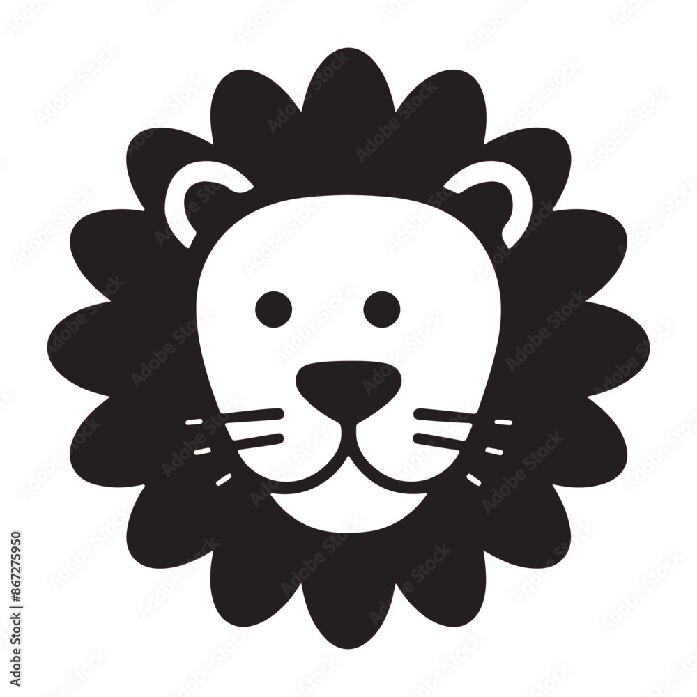 A cute Lion vector art illustration