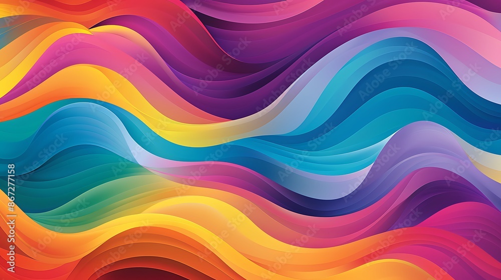 Energetic Fluid Wave Pattern with Vibrant Gradients Energetic Fluid Wave Pattern with Vibrant Gradients