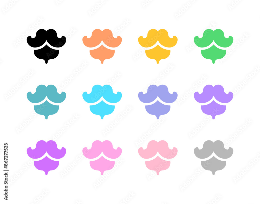 Editable beard and mustache vector icon. Barbershop, lifestyle, grooming. Part of a big icon set family. Perfect for web and app interfaces, presentations, infographics, etc Editable beard and mustache vector icon. Barbershop, lifestyle, grooming. Part of a big icon set family. Perfect for web and app interfaces, presentations, infographics, etc