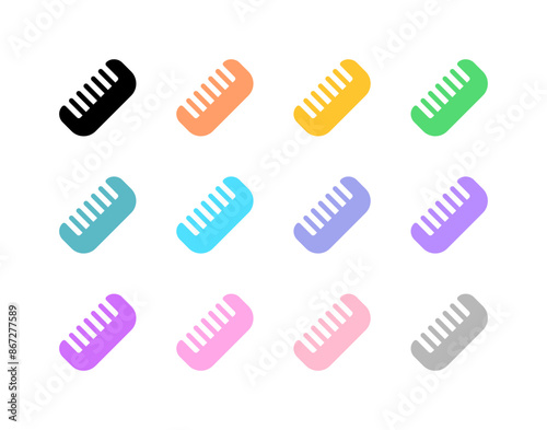 Editable hair comb vector icon. Barbershop, lifestyle, grooming. Part of a big icon set family. Perfect for web and app interfaces, presentations, infographics, etc