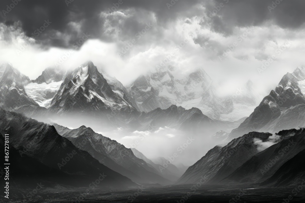 Obraz premium Mountain Range Material Structure Background - Generative AI