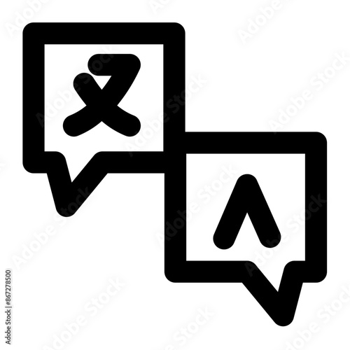 bilingual icon line style