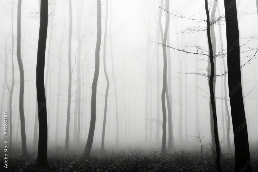 Obraz premium Foggy Forest Material Structure Background - Generative AI