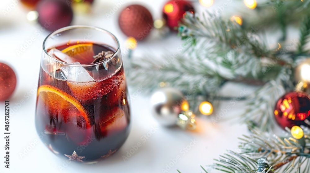 Mulled Wine with Festive Decorations Mulled Wine with Festive Decorations