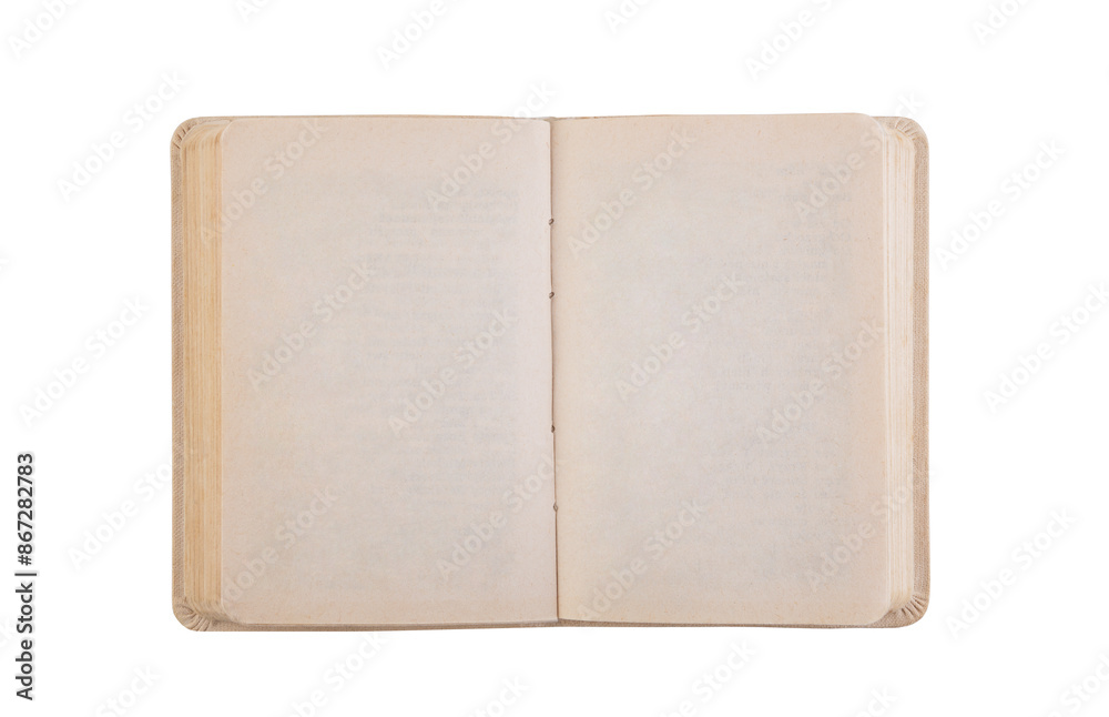 Open old book with blank pages isolated on white background with clipping path Open old book with blank pages isolated on white background with clipping path