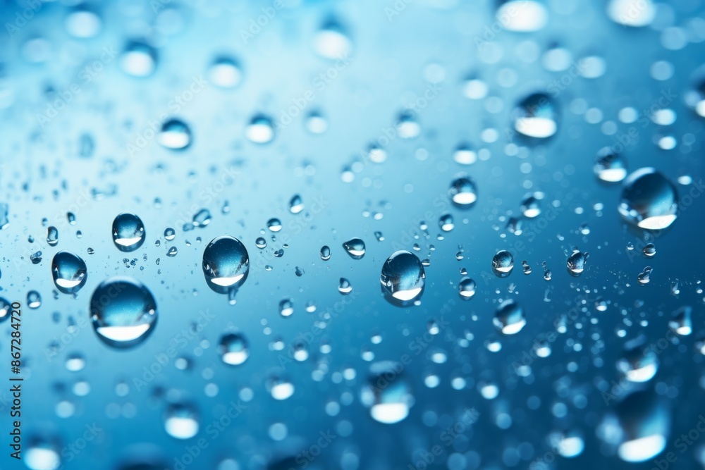 Raindrops on Glass Material Structure Background - Generative AI