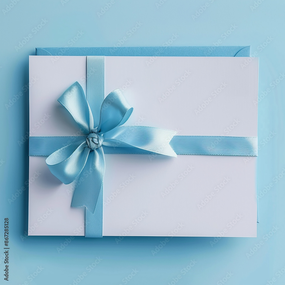 rendered photo of blue invitation template with copy space made with generative AI rendered photo of blue invitation template with copy space made with generative AI