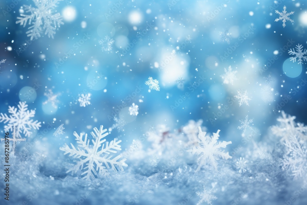 Snowflakes Material Structure Background - Generative AI Snowflakes Material Structure Background - Generative AI