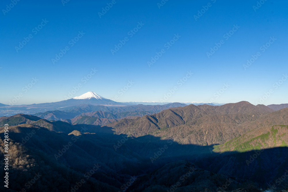 Naklejka premium 丹沢からの富士山