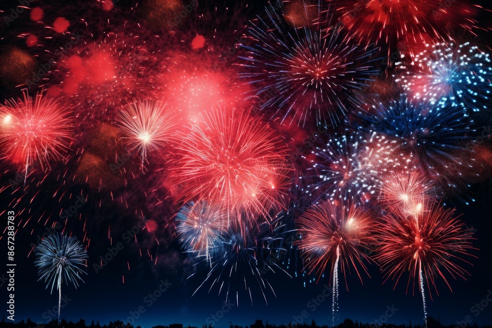 Obraz premium Fireworks Material Structure Background - Generative AI