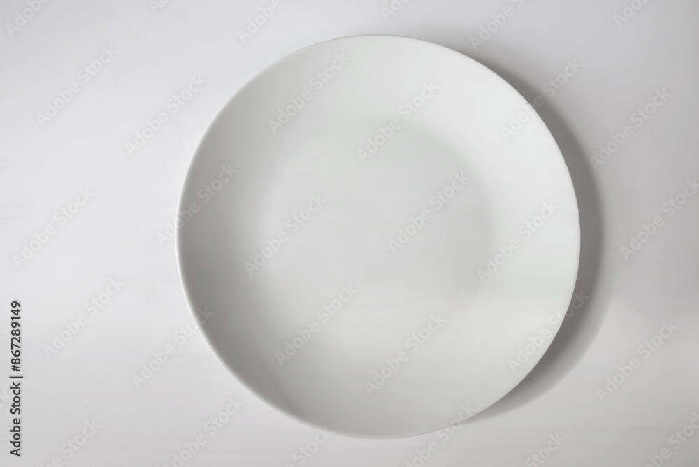 white plate on white background white plate on white background