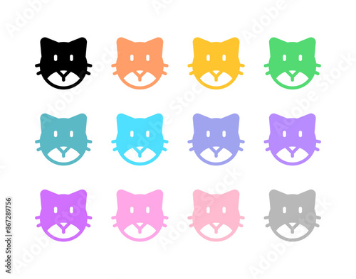 Editable cat head vector icon. Veterinary, animal, pet care, pet shop. Part of a big icon set family. Perfect for business, web and app interfaces, presentations, infographics, etc