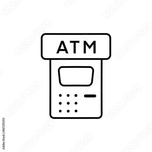 Simple bank ATM icon. Withdrawal. Vector. Eps vector illustration 