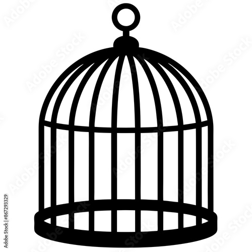 bird in cage vector