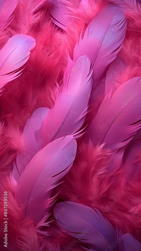 Obraz premium Feathers Material Structure Background - Generative AI