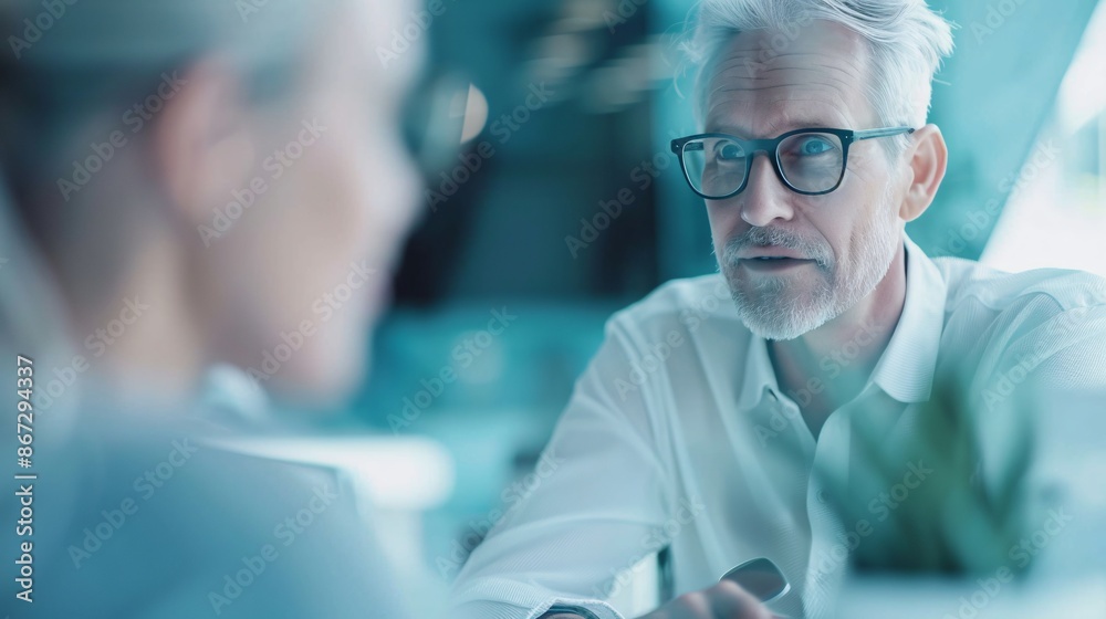 Financial planner meeting with a client in a cozy office setting, documentary photography style Financial planner meeting with a client in a cozy office setting, documentary photography style