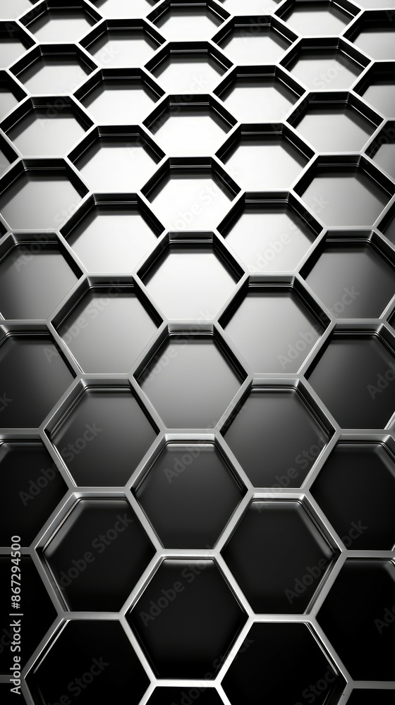 Hexagonal Patterns Material Structure Background - Generative AI Hexagonal Patterns Material Structure Background - Generative AI