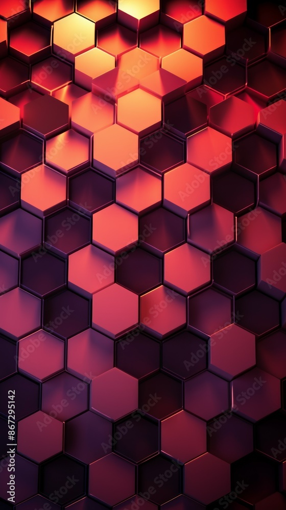 Hexagonal Patterns Material Structure Background - Generative AI Hexagonal Patterns Material Structure Background - Generative AI