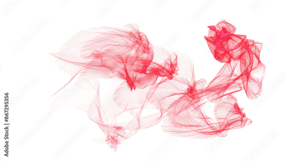 Obraz premium pink feather isolated