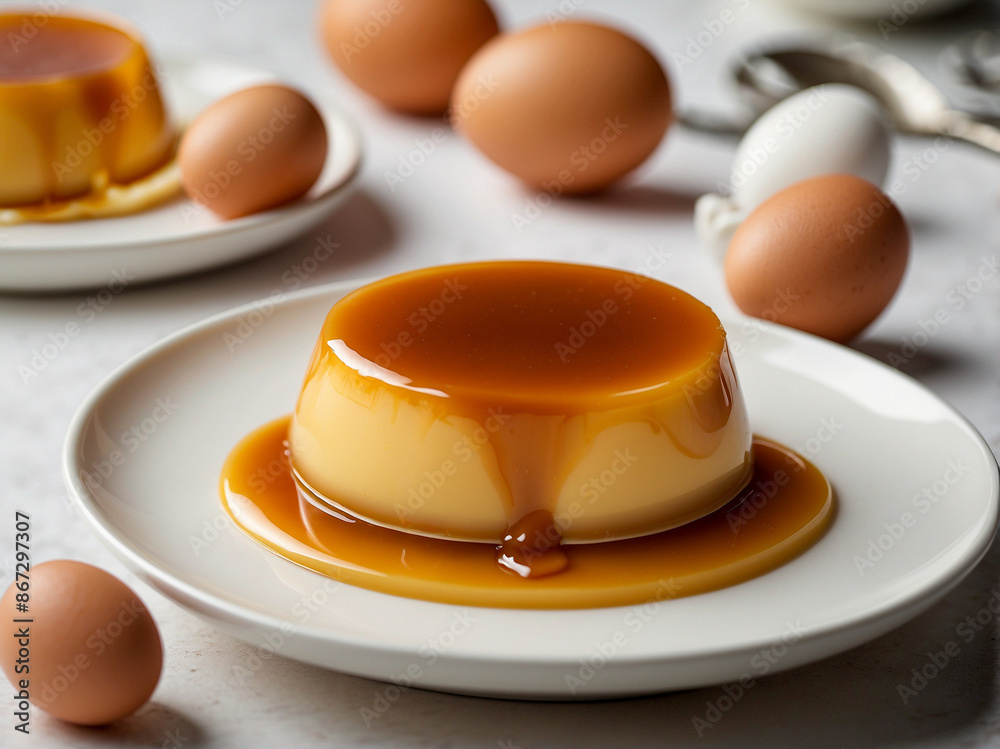 Caramel Perfection: A Close-Up of This Classic Dessert Caramel Perfection: A Close-Up of This Classic Dessert