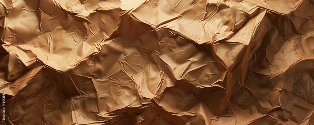 Compose a detailed and realistic image of a creased paper poster texture in HD, focusing on the nuances of its wrinkles and texture under soft, diffused lighting.