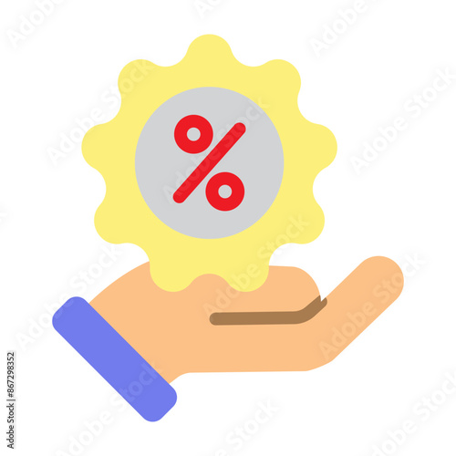Offer Vector Flat Icon Design