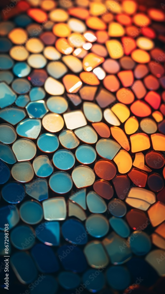 Mosaic Material Structure Background - Generative AI