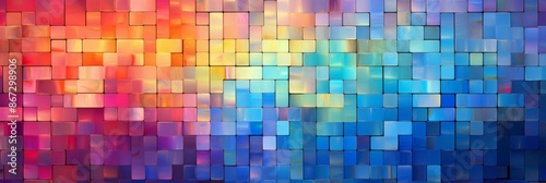 Mosaic Material Structure Background - Generative AI