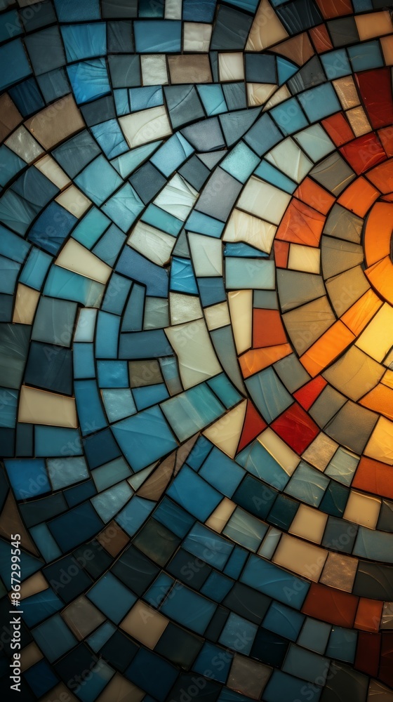 Naklejka premium Mosaic Material Structure Background - Generative AI