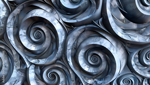 Blue Metallic Swirl Texture photo