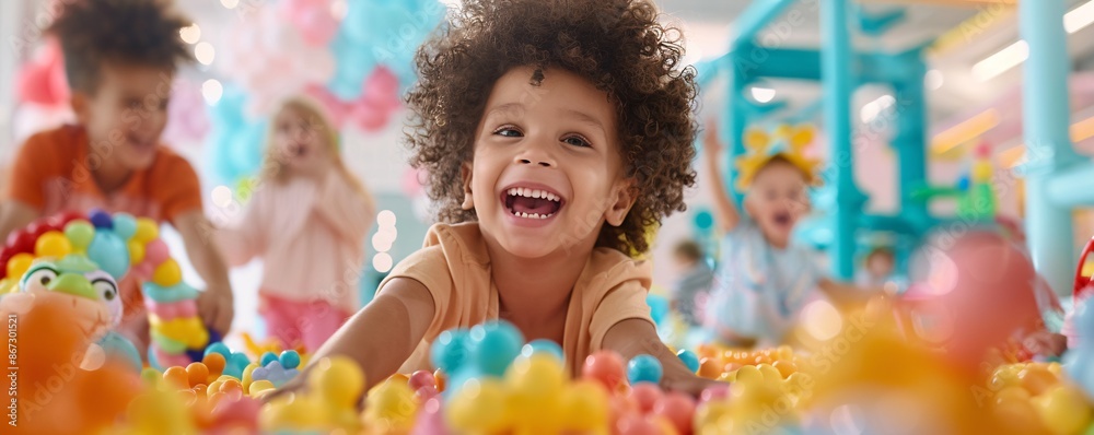 A fun and energetic advertisement for a new line of children's toys, featuring kids playing and interacting with the toys in colorful and imaginative settings, emphasizing creativity and joy A fun and energetic advertisement for a new line of children's toys, featuring kids playing and interacting with the toys in colorful and imaginative settings, emphasizing creativity and joy