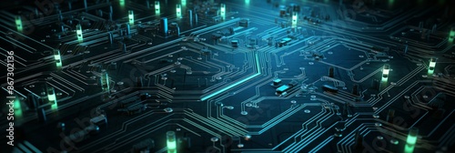 Circuit Board Material Structure Background - Generative AI