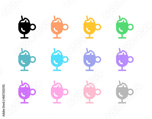 Editable frappe vector icon. Cafe, coffee shop, restaurant, drink, beverages. Part of a big icon set family. Perfect for web and app interfaces, presentations, infographics, etc