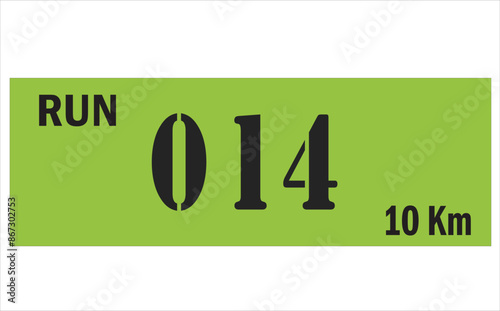 Bib number run race