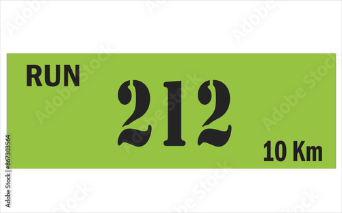 Bib number run race