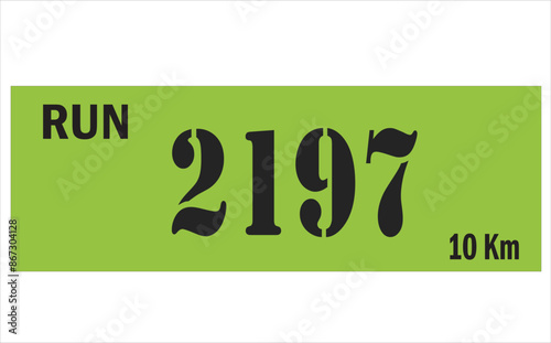 Bib number run race
