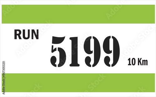 Bib number run race