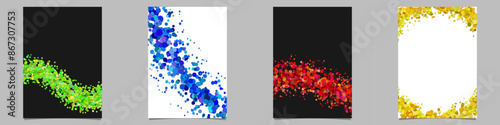 Abstract brochure backgrounds with colored dots