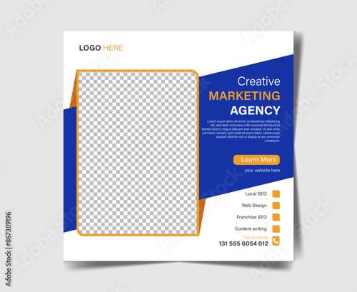 modern digital business marketing banner for social media post template.