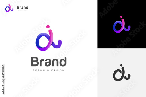 a letter with dot logo, letter a connect logo design with line shape element, minimalist style for business technology and company identity