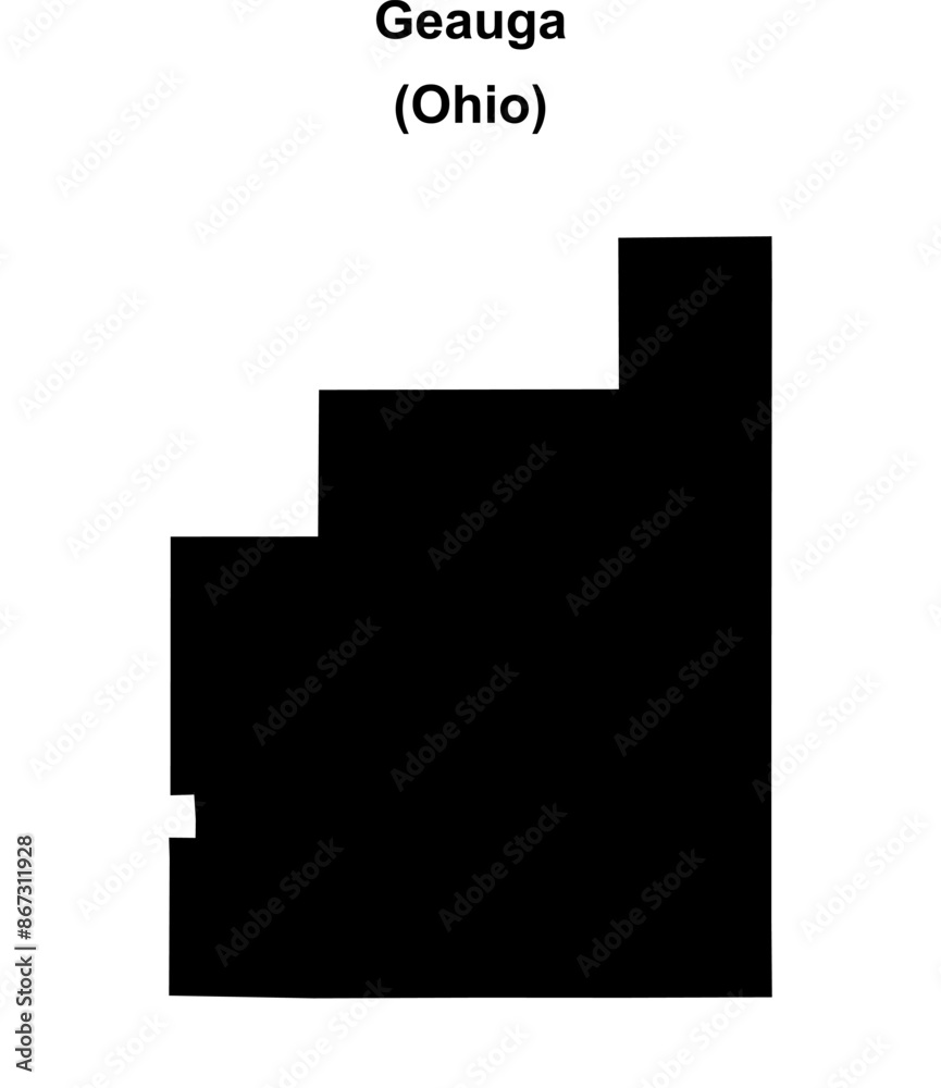 Geauga County (Ohio) blank outline map
