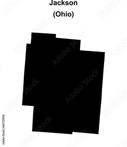 Jackson County (Ohio) blank outline map