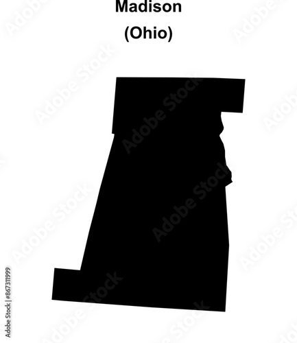 Madison County (Ohio) blank outline map