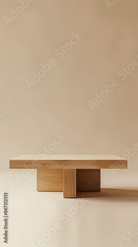 Minimalist wooden table