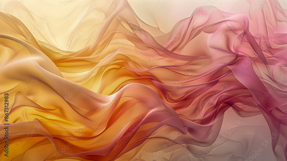Obraz premium Soft and Harmonious Abstract Digital Backdrop with Flowing Organic Shapes and Elegant Color Palette