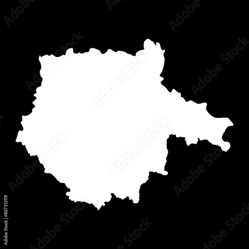 South Bohemian region administrative unit of the Czech Republic. Vector illustration.